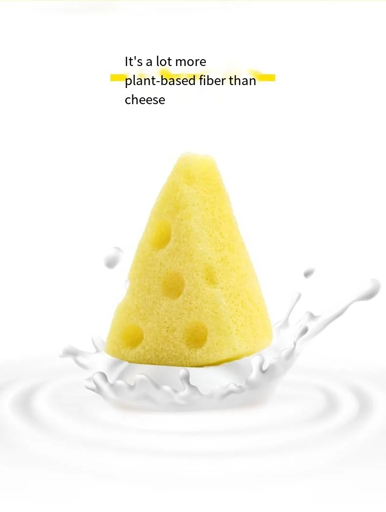 Soft Texture Face Wash Puff Konjac Cleaning Sponge Round Face Wash Cleaning Sponge Natural Fiber Facial Cleansing Exfoliator