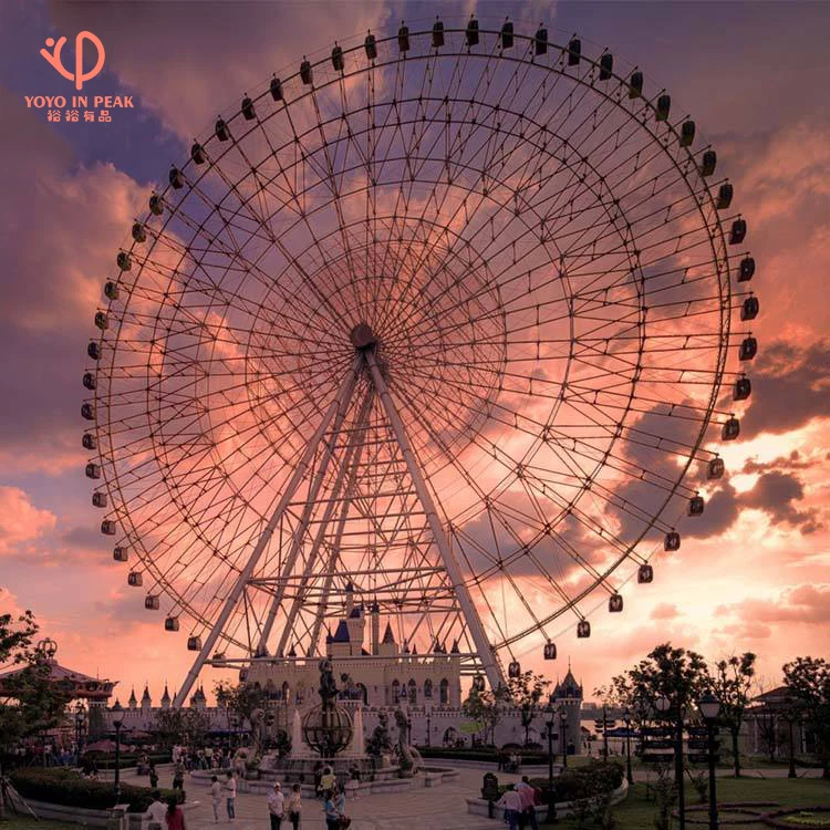 Superior Quality Ferris Wheel Amusement Park Rides 65M Customized Lighting Air Conditioner Huge Antique Giant Ferris Wheel