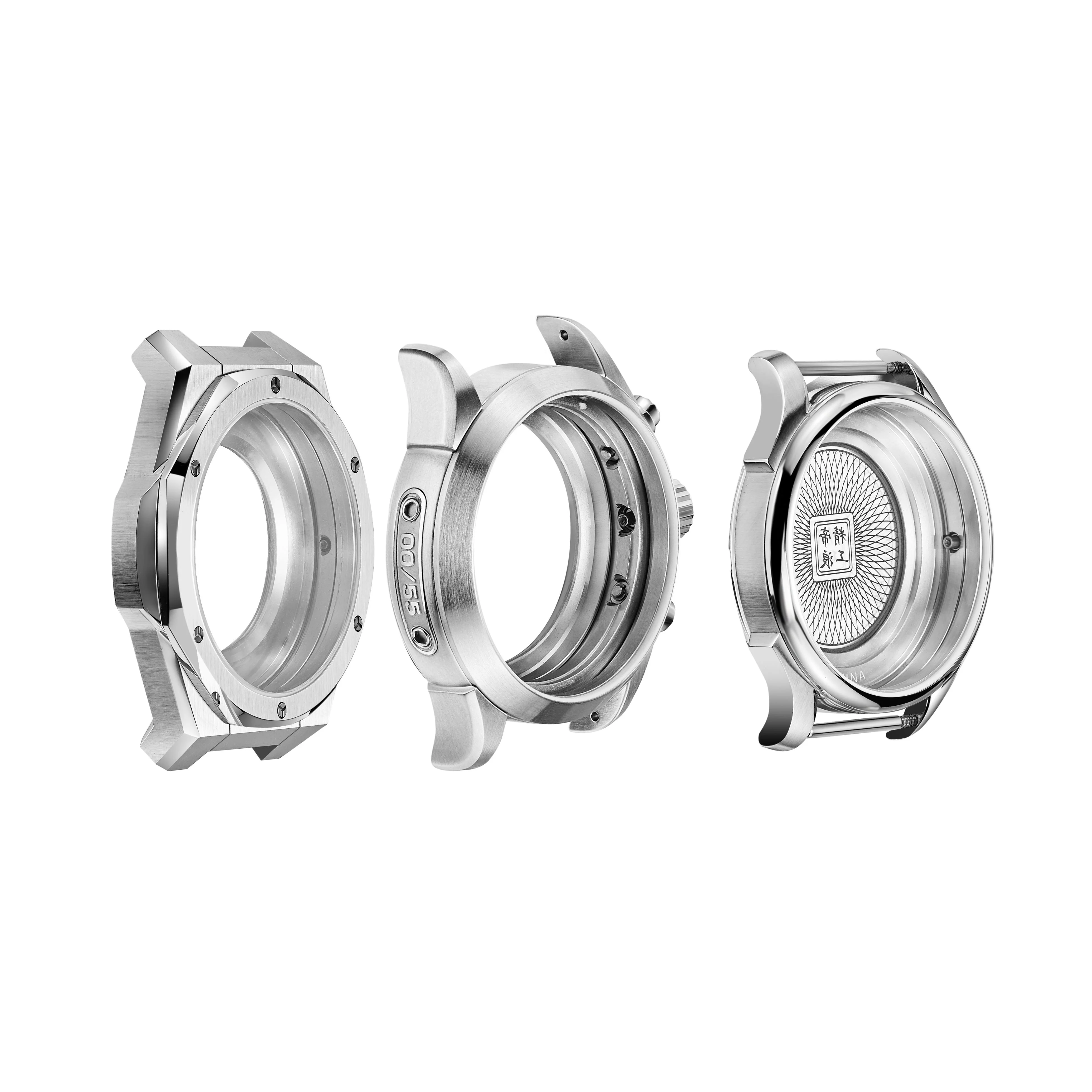 BURRIVA 2024 New Arrivals High Quality Custom Watch Case Mechanical Watches Spare Part 316L Stainless Steel Nh35 Watch Case