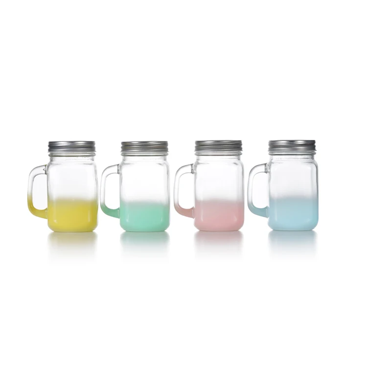 wholesale personalized mason jars mug 16oz wide mouth glass mason jars with lid and straw