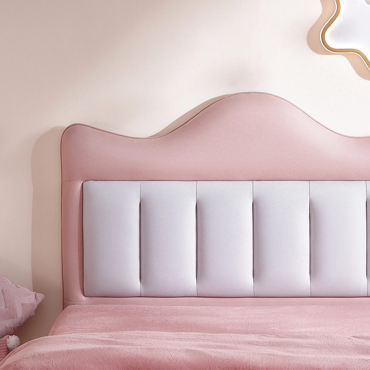 105269 Pink Children Bedroom Set Furniture Wooden Girls Princess Children Bed Design