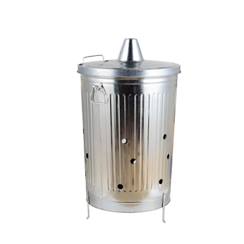 100 литровая оцинкованная большая мусоросжигательная