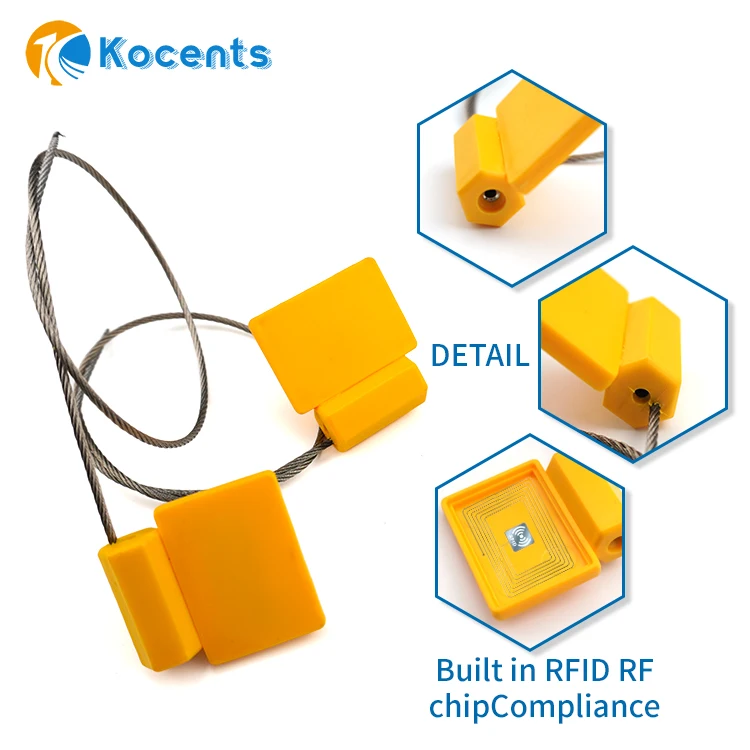 RFS-002 860-960 МГц стальной провод RFID электронный свинцовый уплотнитель UHF самоблокирующийся Противоугонный одноразовый замок кабельная этикетка