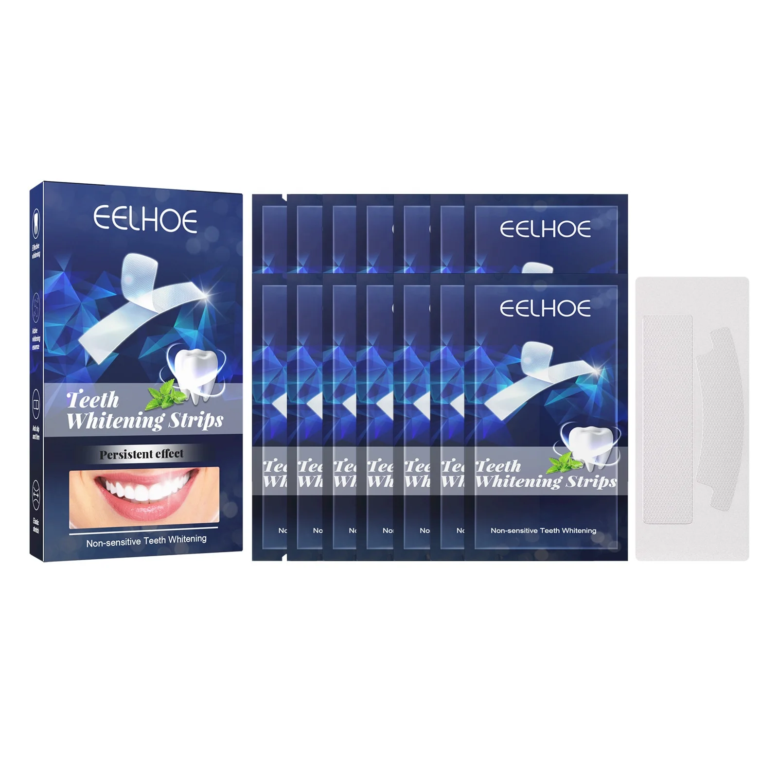 14pcs Non-Toxic Professional Strength Teeth Whitening Strips Remove Coffee Wine Tobacco Other Stains