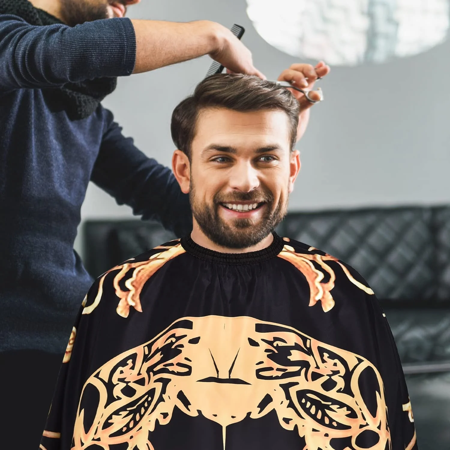 Professional Barber Cape, Large Hair Cutting Cape Barber Accessories Perfect for Hair Stylists