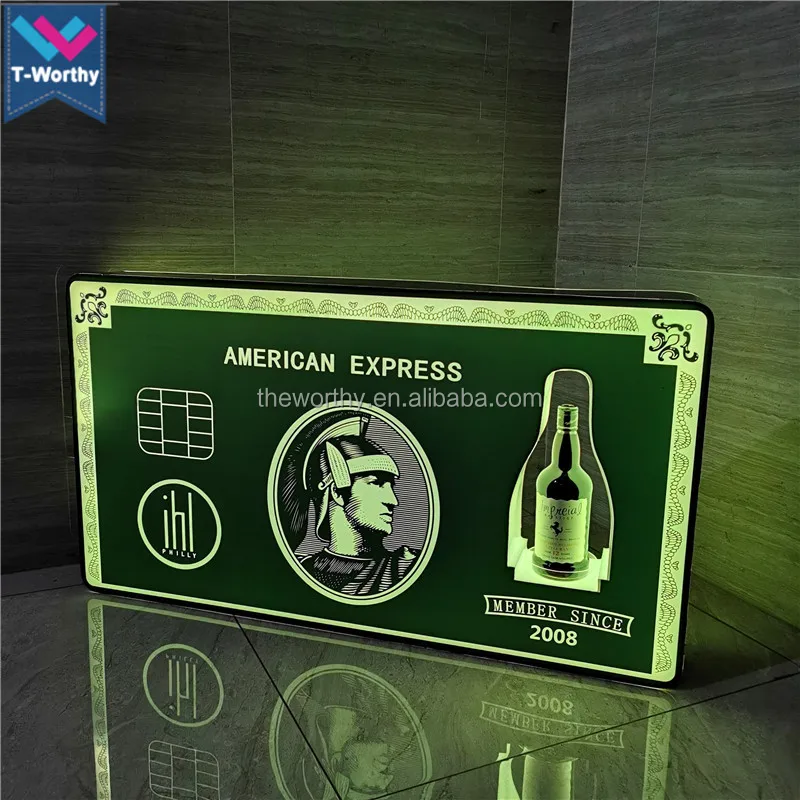 TW-B298 LACK CARD BOTTLE PRESENTER VIP Champagne Bottle Service Presenter LED Tray holder for Night Club