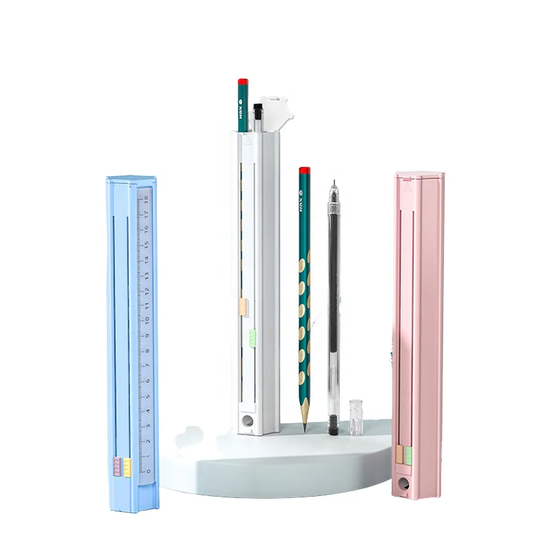 NBX Pencil Case for Kids Portable 5  in 1 Pencil Cases School Set Hard Pencil Case  Pen Box for Colored pens