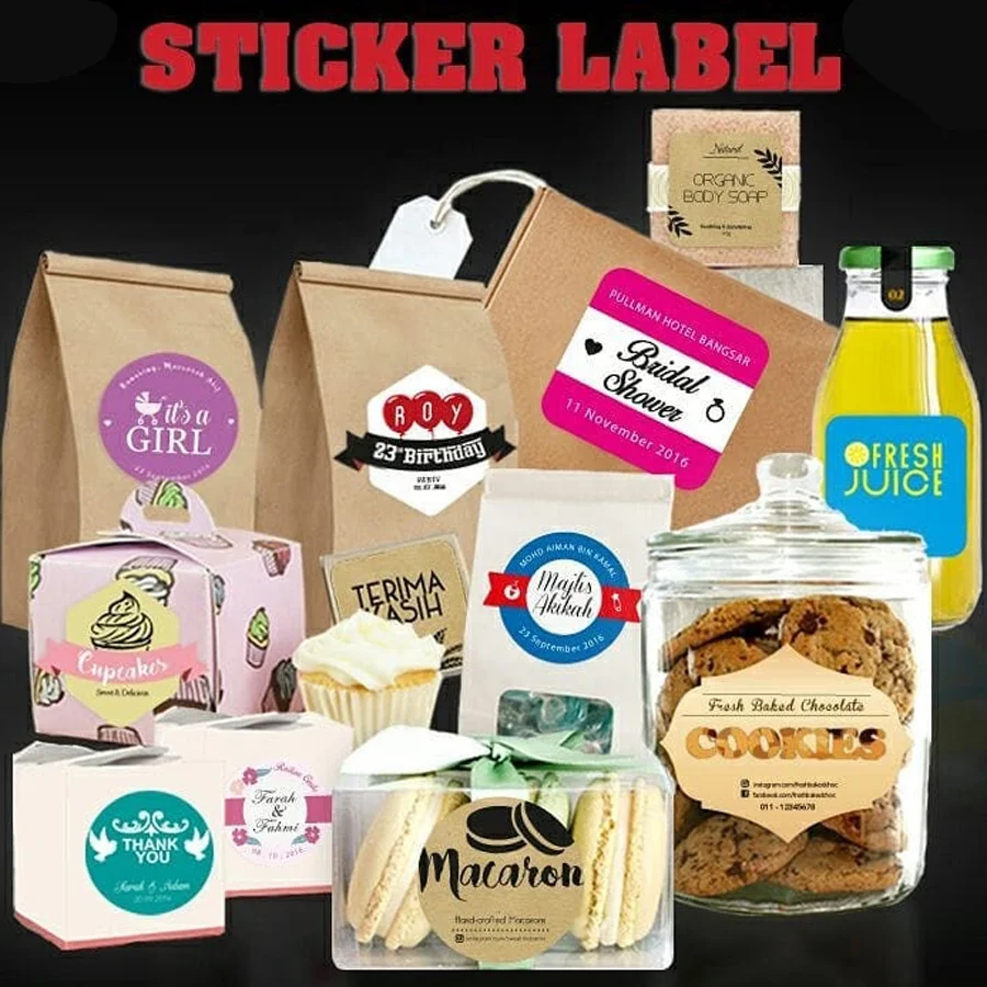 Self Adhesive Labels For Food Industry Use Candy Bottle Stickers Wholesale Manufacturer