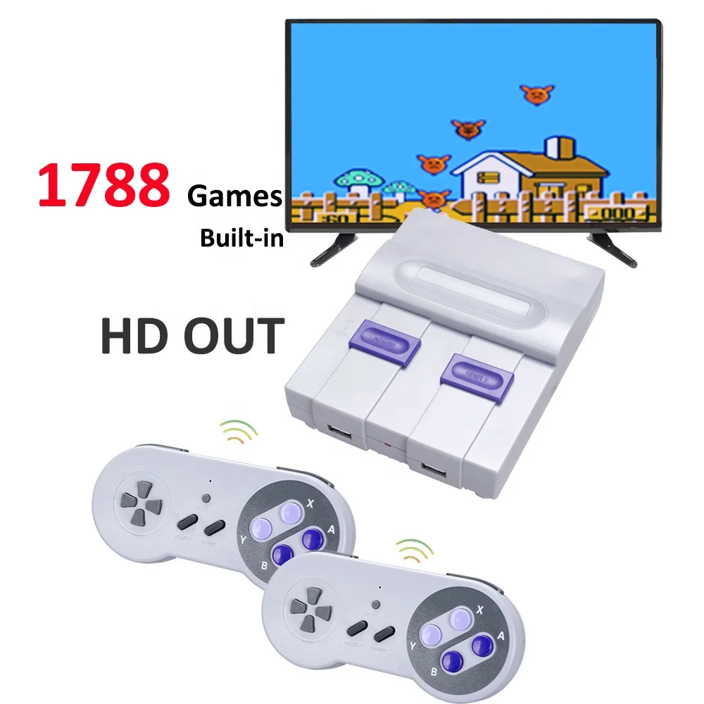 32 Bit HD Video Game Console Mini TV Retro Classic Game Player With 1788 Arcade Classical Games Wireless Gaming Controller