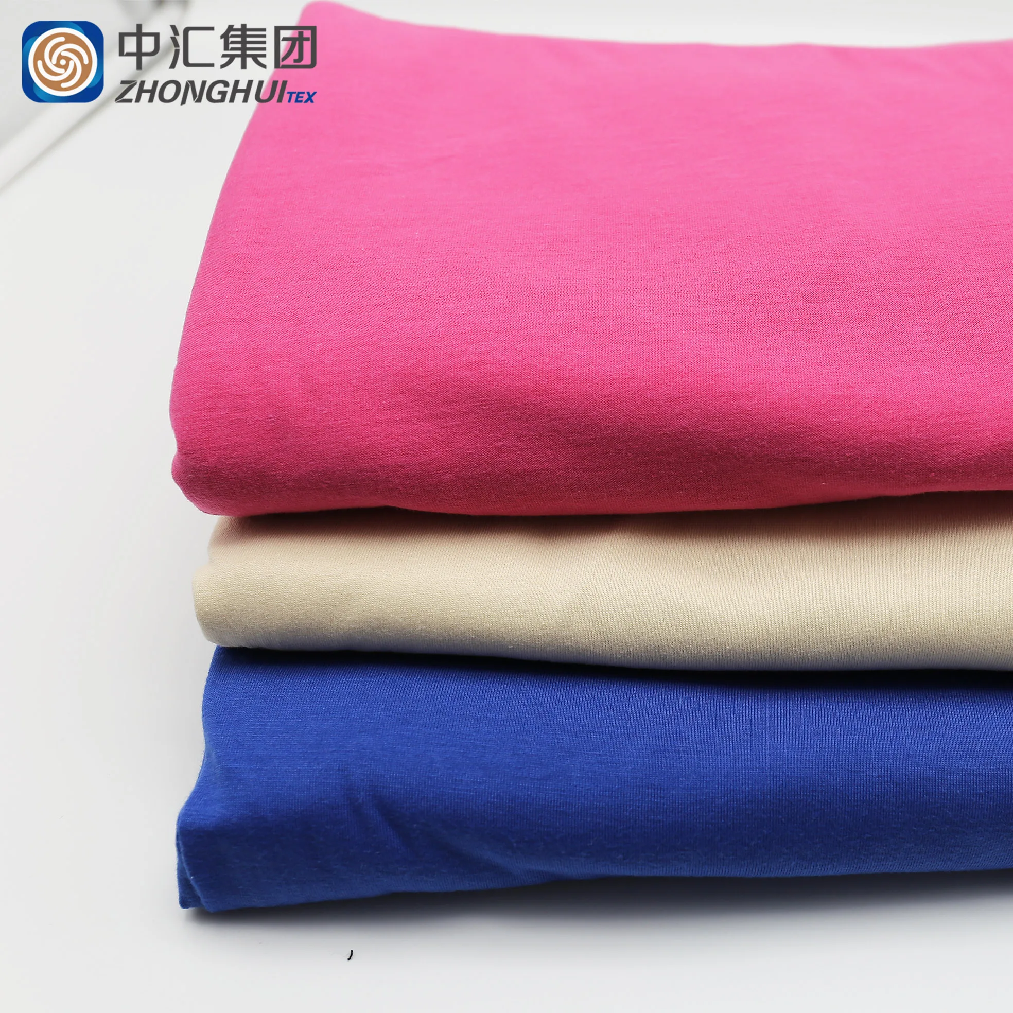 Spandex Plain T-Shirts Stretchy Dyed Twill Style Cotton Knitted