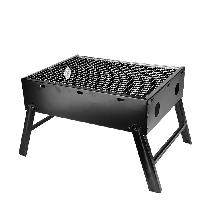 Portable Charcoal Grill Stainless Steel Folding Grill Tabletop Outdoor Smoker BBQ for Picnic Garden Terrace Camping Travel