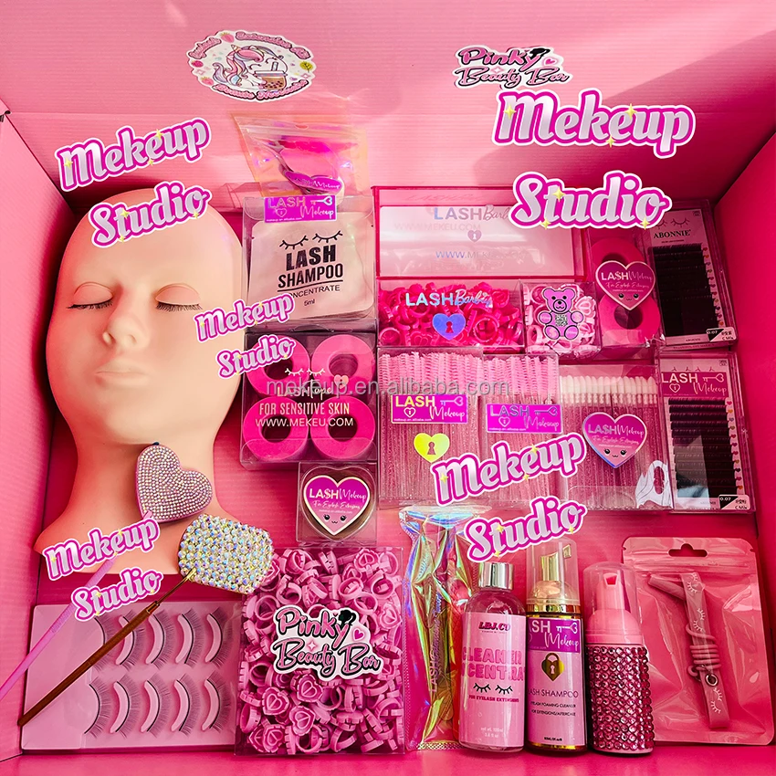 Hot Selling Eyelash Extension Hygiene Kits Meke-up Make Up Kits Set Professional Eyelash Extension Tools False Eyelashes