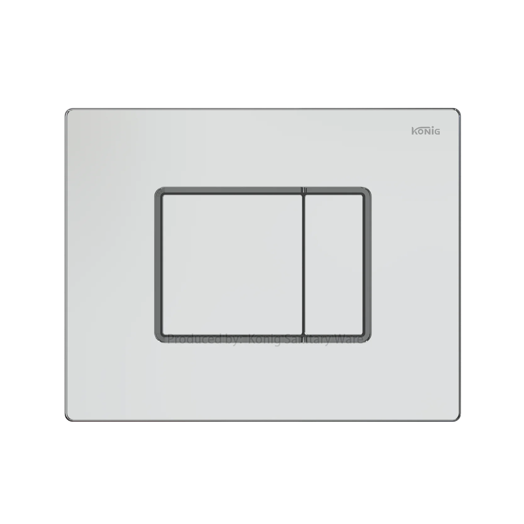 Dual Flush Button ABS Graphite Concealed Cistern Toilet Flush Plate