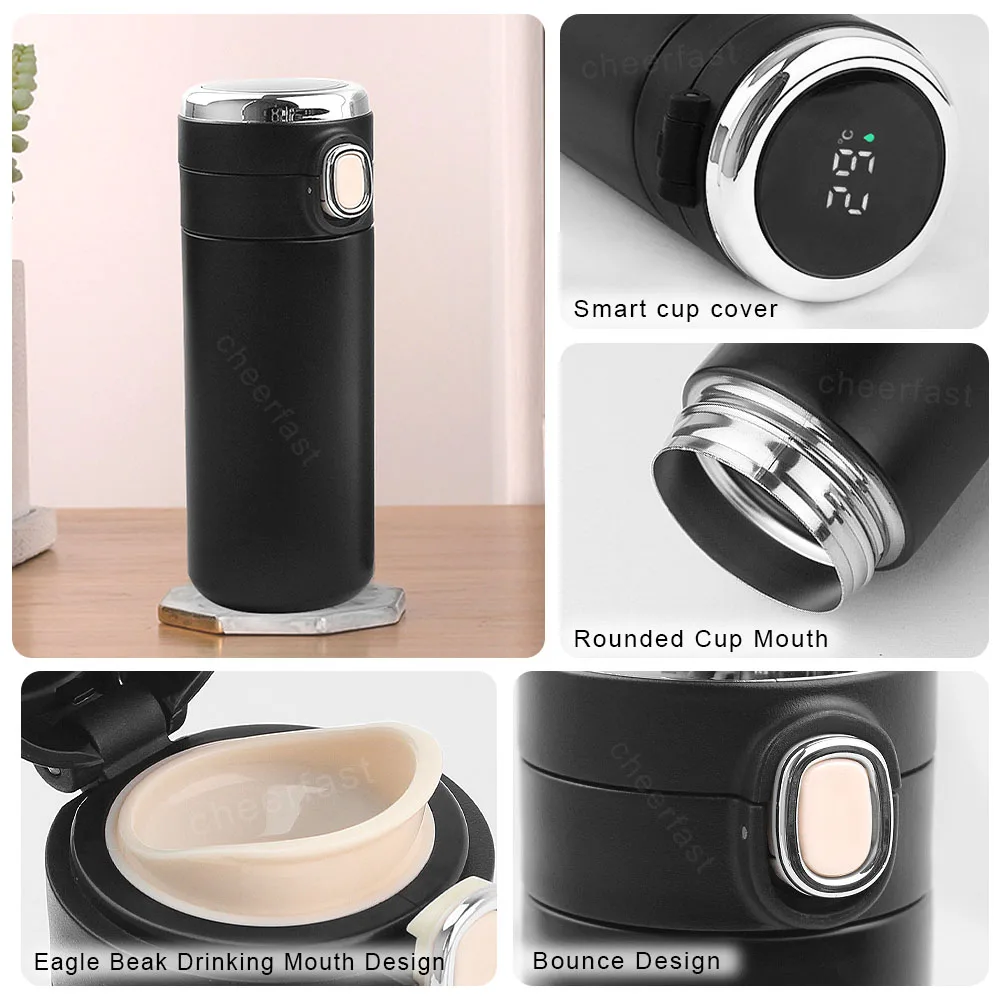 Cheerfast Factory Wholesale 304 Stainless Steel Pea Cup Lovely Simple Thermos Cup For Coffee Customized Color Pea Bounce Cup