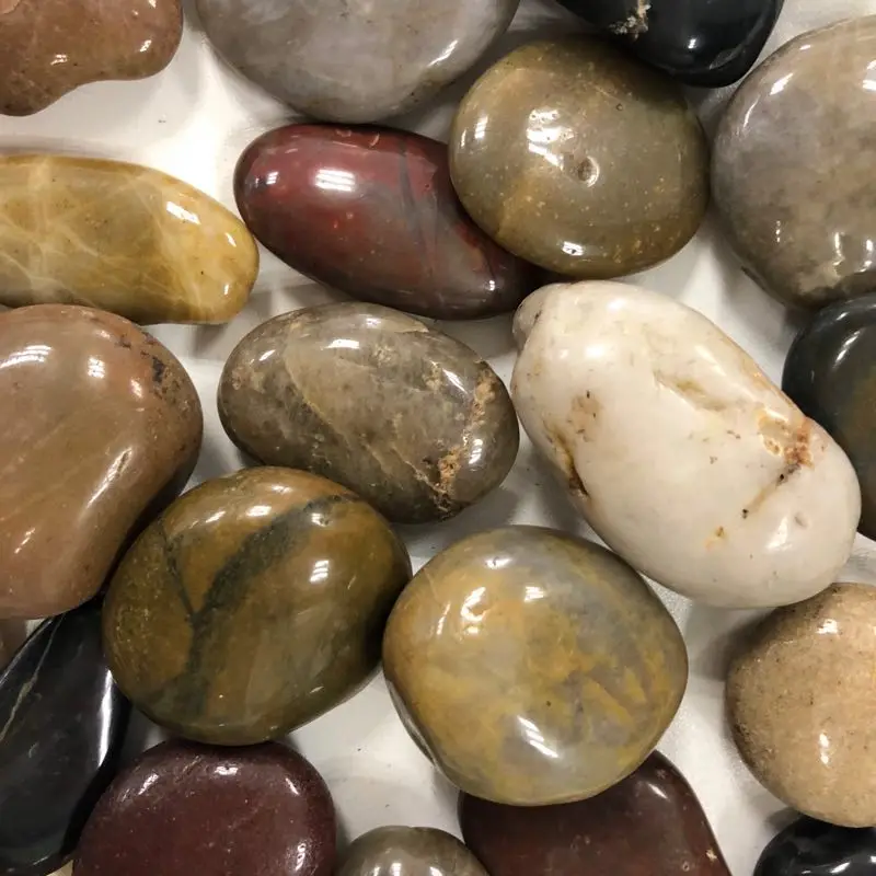 garden decoration Natural MAX color Polished Stone Pebbles, Black River Rock Pebble