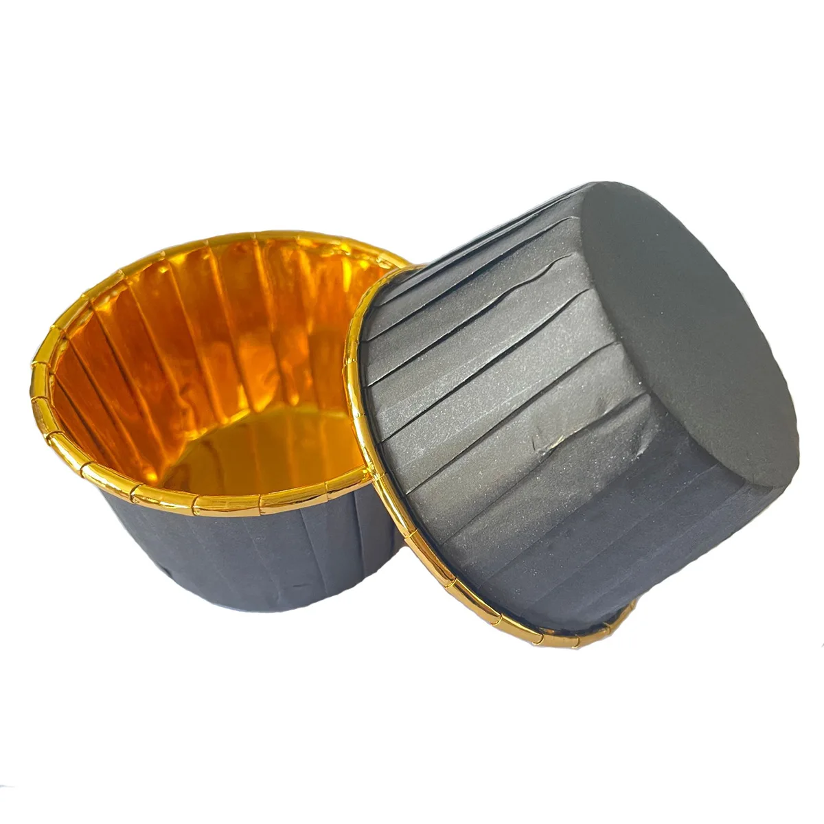 High temperature baking paper muffin cup oil-proof and waterproof gold and silver aluminum foil rolled cup