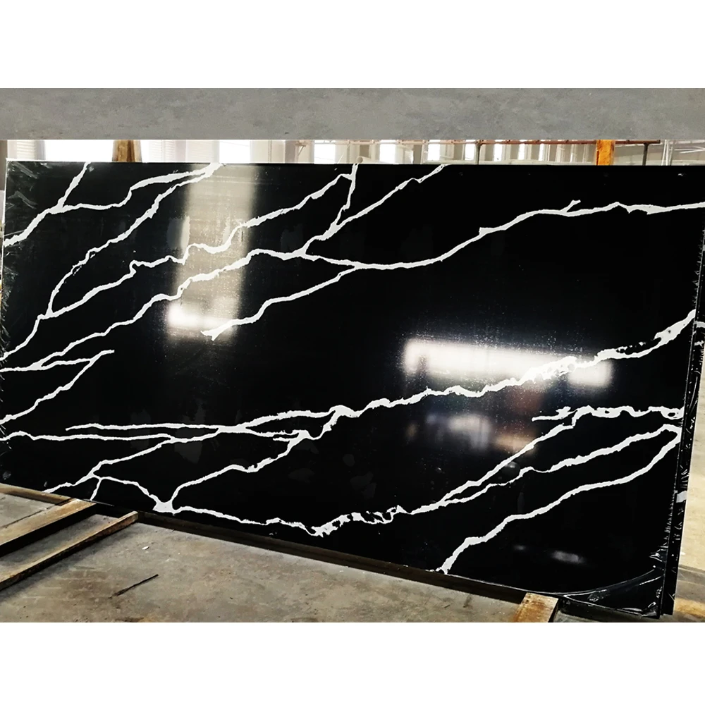 Pure white artificial quartz slabs, calacatta quartz stone