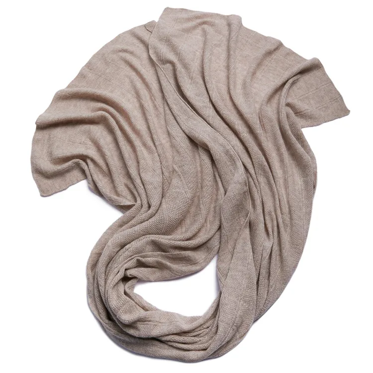 Best-selling shawl knitted cashmere shawl large long winter scarf European style waffle knitted scarf