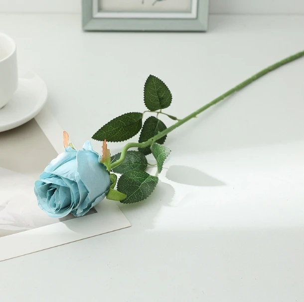 Artificial Velvet Roses Single Flower Factory wholesale Multiple colors Real Touch Eternal Rose flower wedding Decorative