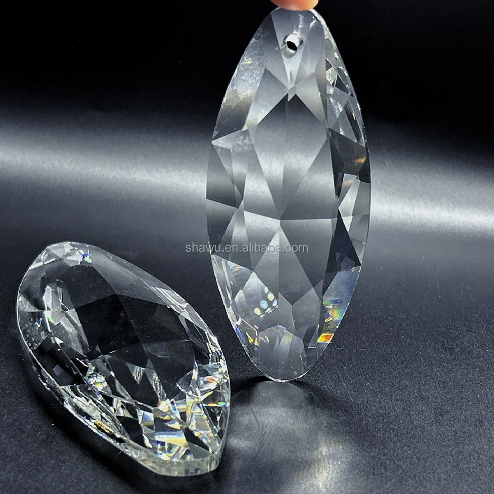 Luxury antique Clear Cut Pendant light Baroque Crystal Chandelier spare Parts