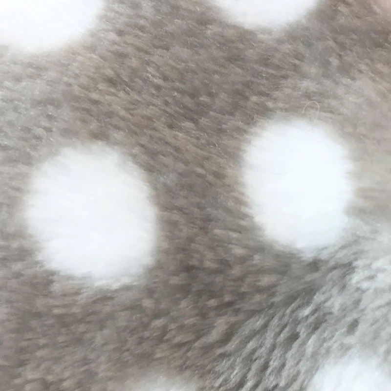 Double layer printed Flannel fabric  Print Dot polyester Faux fur luxury shag fabric plush Coral Fleece Fabric Textile