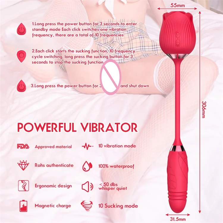 New female sex toy vagina  rose vibrator for women tongue vibrator sex vagina vibrator toys silicon dolls
