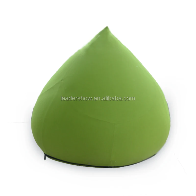 Green Color One Seat Droplet Shape Bean Bag Cover Lazy Sofa Chair for Adults Relaxing Home Decoration