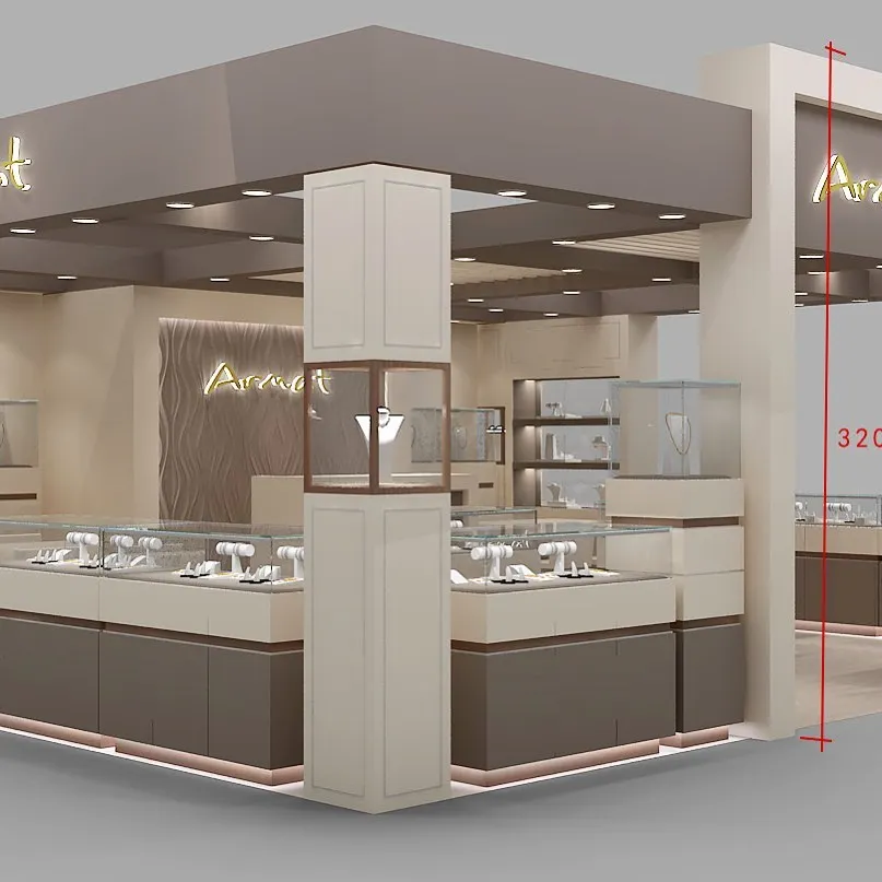 Funroad Fashion modern jewelry shop display showcase for shop interior design