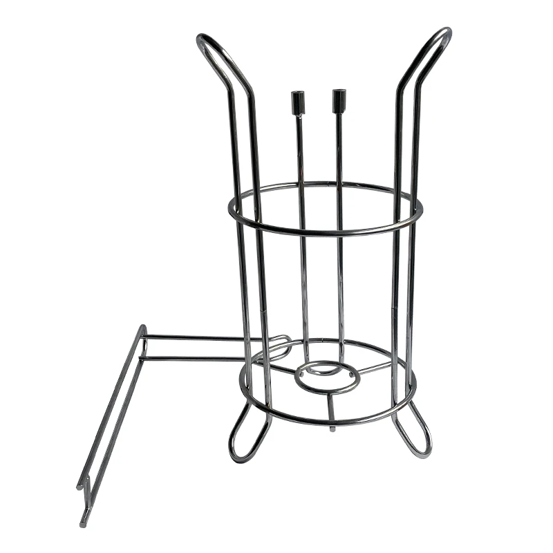 Floor Stand Detachable Toilet Tissue Paper Roll Storage Holder Stand Chrome Wire 2 pieces Toilet Paper Holder With Storage Caddy