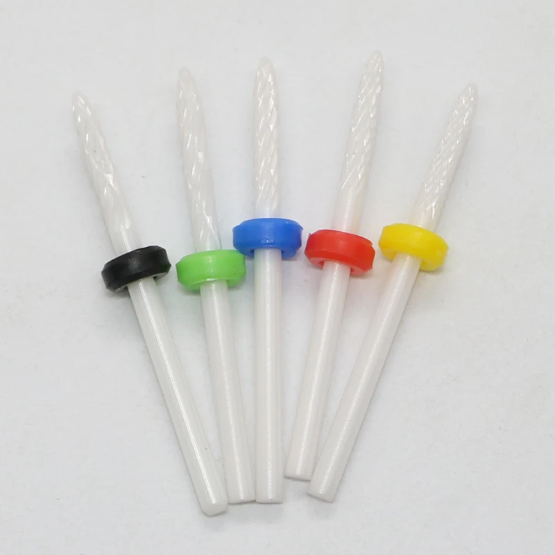 DDQHot Sale Under Nail Cleaner Bits White Ceramic Nail Drill Bit Competitive Stable Drill Bits Set For Manicure & Pedicure