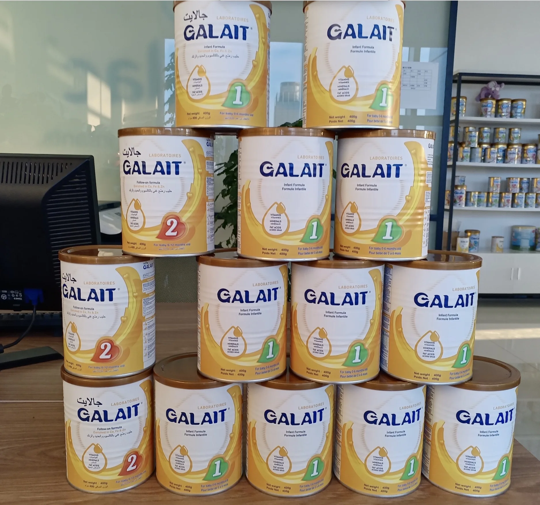 Infant Formula Baby Milk Powder Gaullac 365 formula Product age 0-3 years tin ISO GMP HACCP