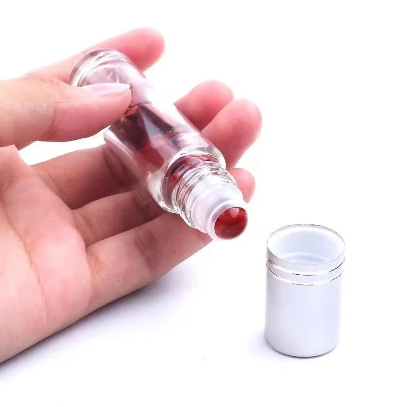 wholesale in bulk buy 10 ml essential oil bottles which Crystal glass with gravel for healing massage on sale