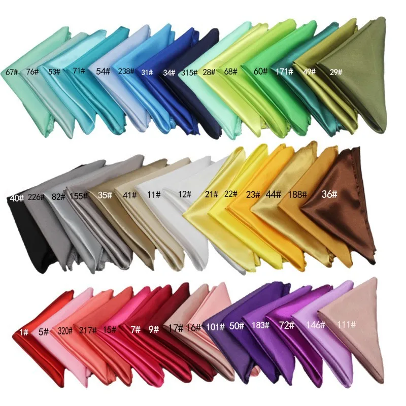 New Hot Lower Price 50*50cm Square Cloth Napkins Colorful Decoration Satin Naplin for Wedding Hotel