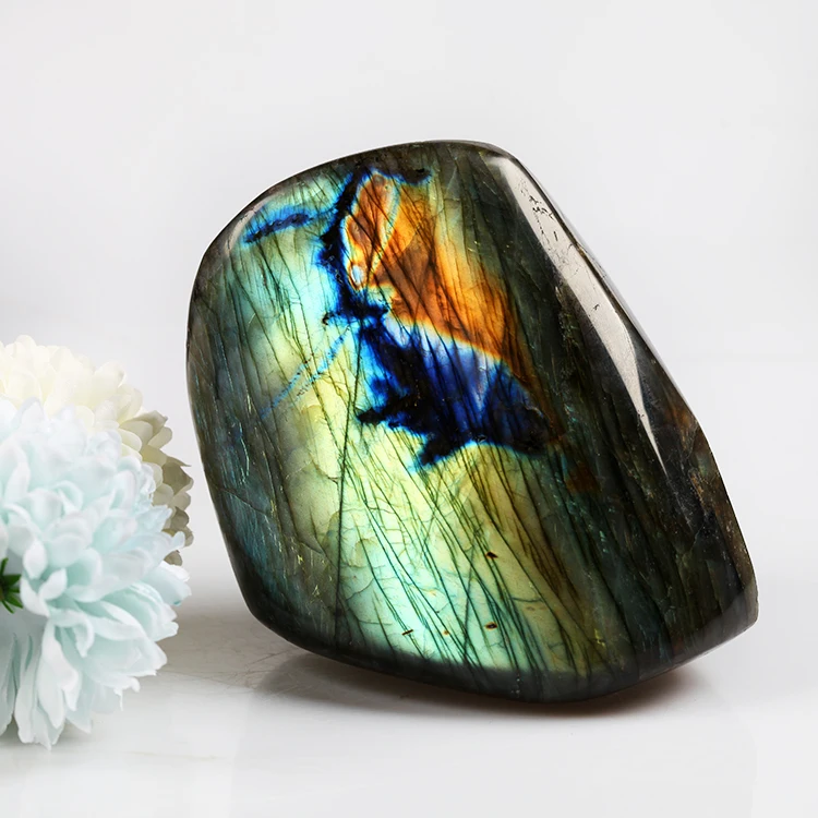 Natural Polished Raw Rough Quartz Crystal Freeform Labradorite Stone for Sale