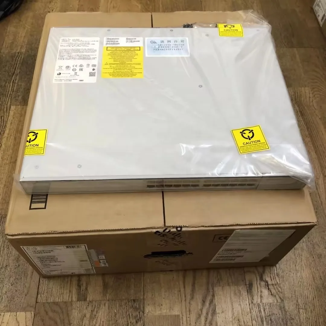 Ciscos C9300-48T-E двойной блок питания 48 портов PoE + Layer 3 маршрутизация 10 г для корпоративных сетевых коммутаторов