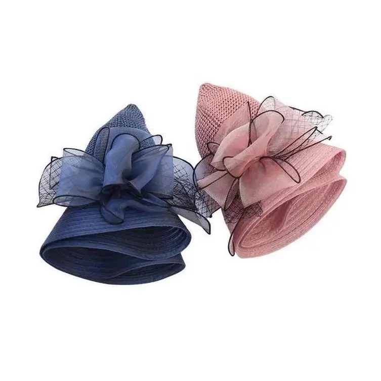 Weeding Hat topi pesta Crazy Funny Custom For Adults Pink Cheap Wholesale Holiday Foam Women Elegant Birthday Party Hats Linen