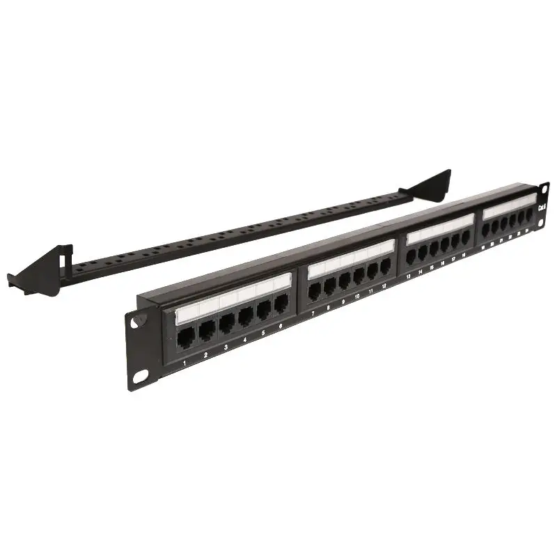 16 портов, 24 порта, незагруженная пустая коммутационная панель, 19 дюймов, 1U пустая панель для разъемов Keystone