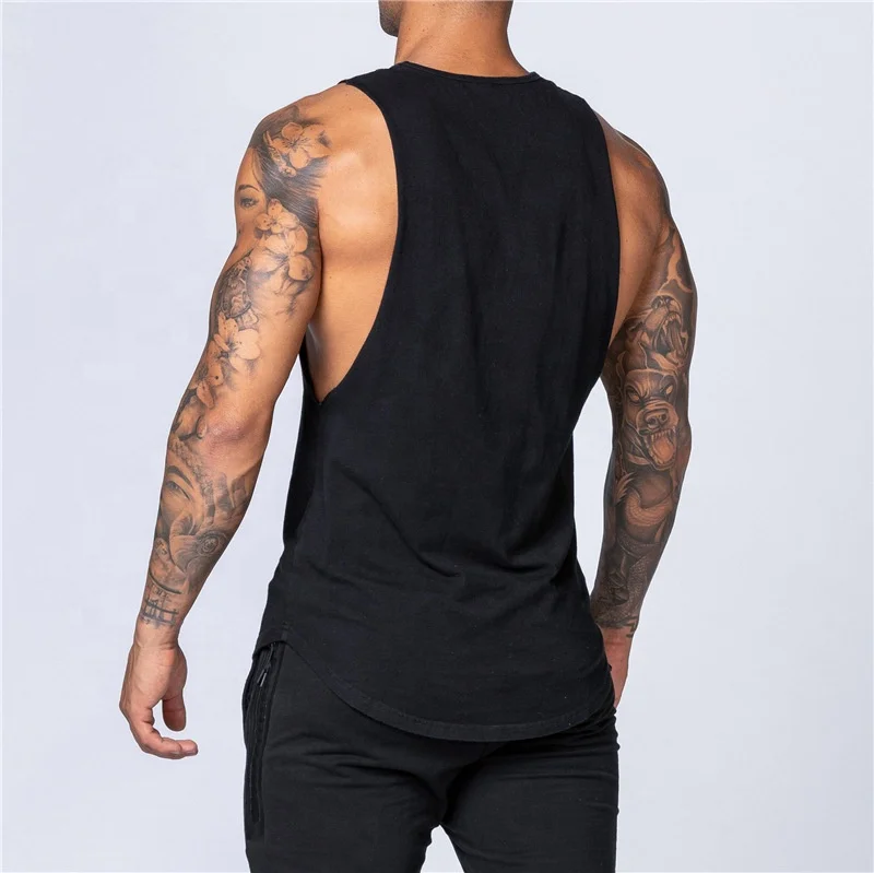 Mens Muscle Sleeveless Stringer Bodybuilding Singlets Fitness Vest Bamboo Fiber Fabric Workout Gym Tank Tops
