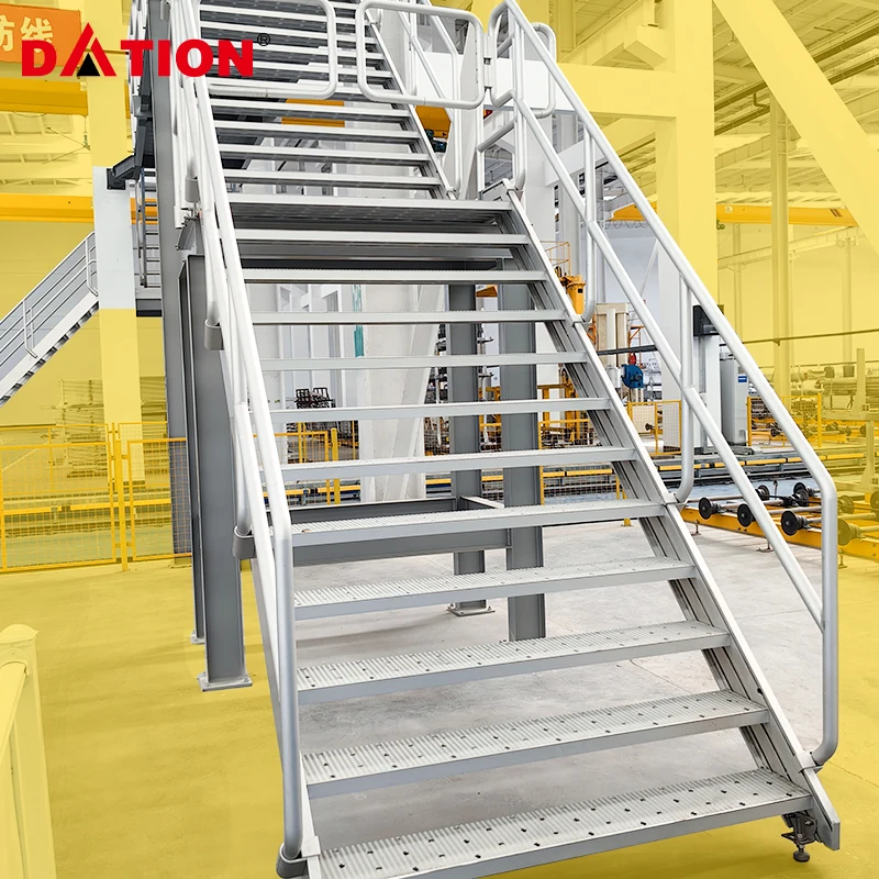 Professional Customized Aircraft Maintenance Ladder Aluminum Industry Combined With Aisle Platform Rolling Ladder