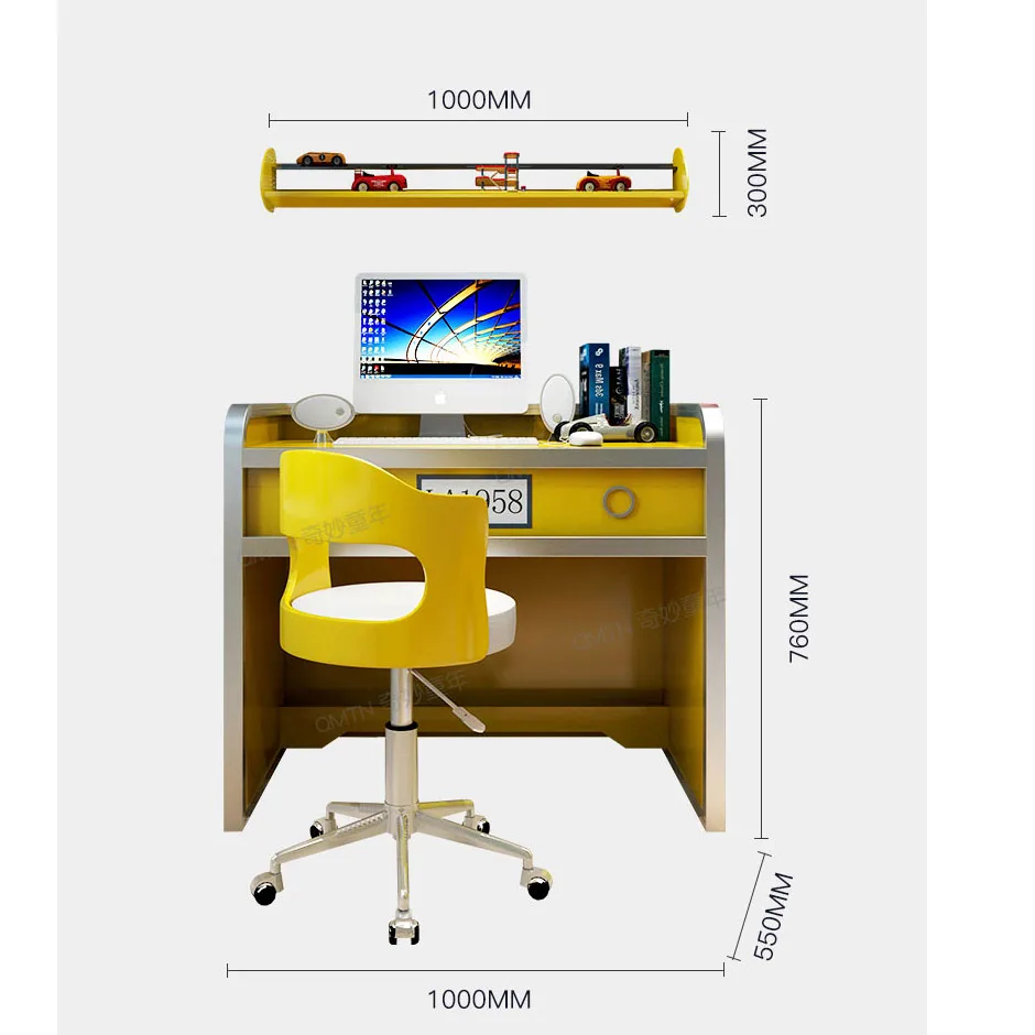 Height Adjustable children table and chair Large Storage Children Study Desk Kids Study Table With Storage Drawer