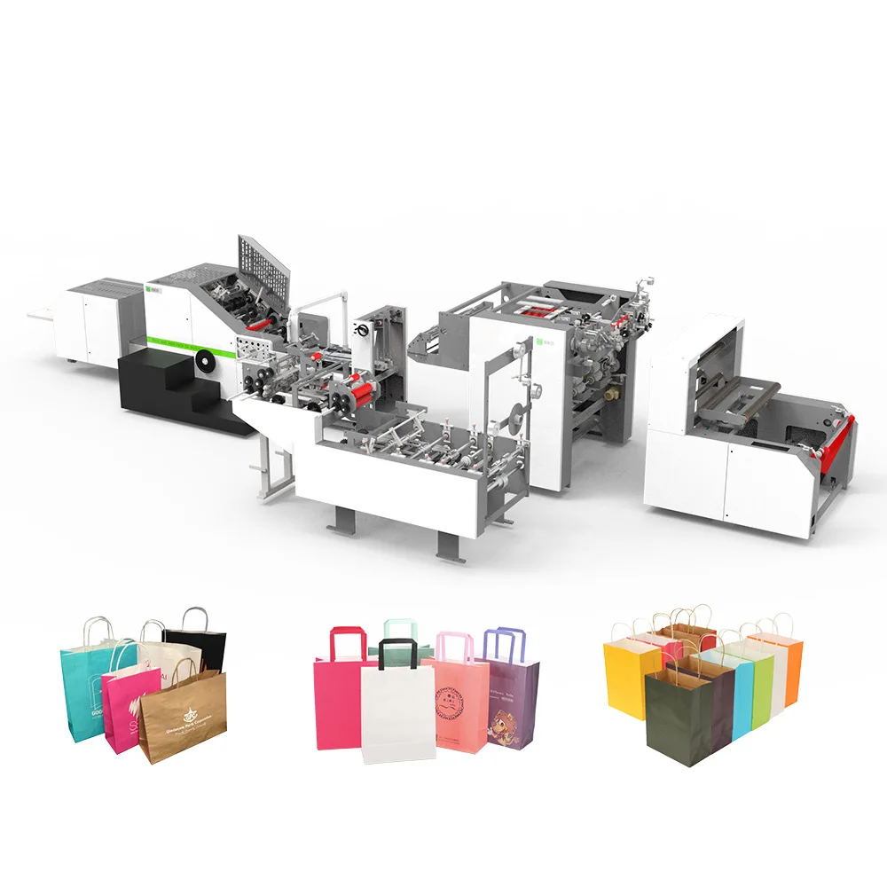 RKFD-450T Automatic Food khaki brown paper bag making machine produce bag paper