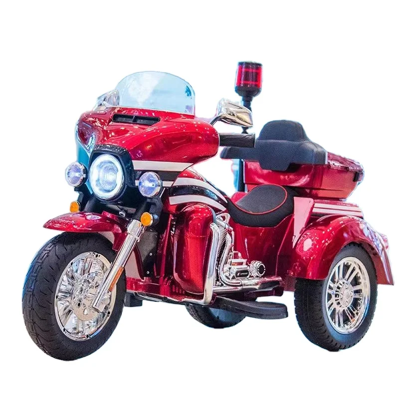 Well  Big Front And Wide Tires Police  Children Electric Toy Motorcycle