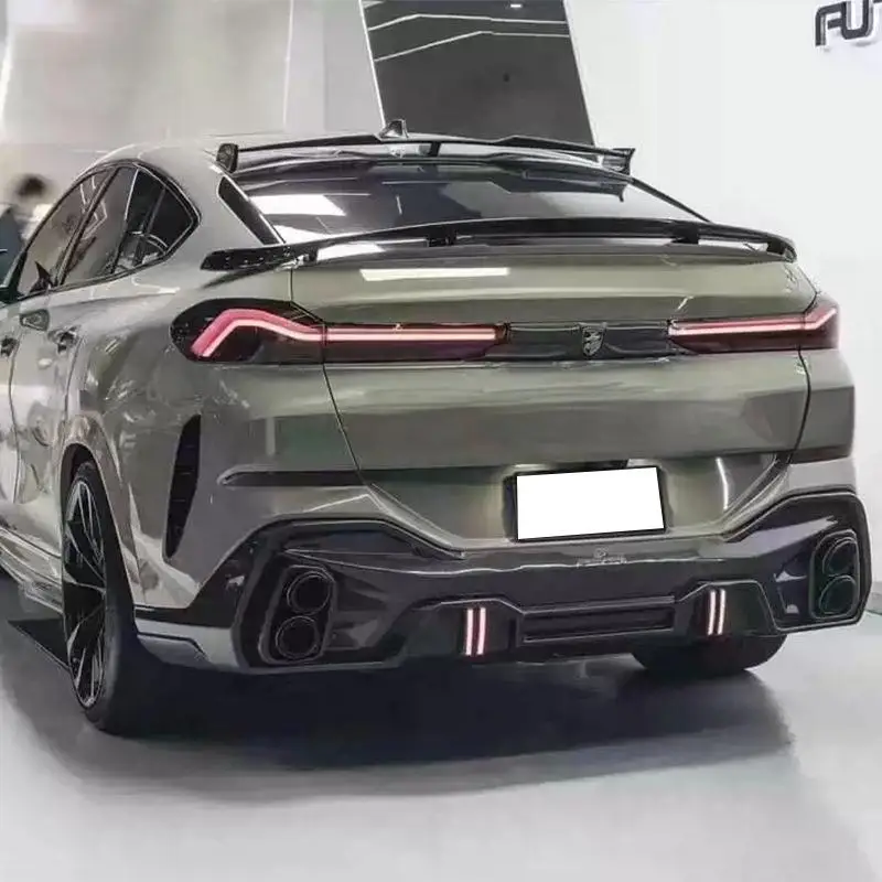 Luxury LD model rear lip carbon fiber rear scooper rear spoiler surround modified car accessories for BMW X6 G06