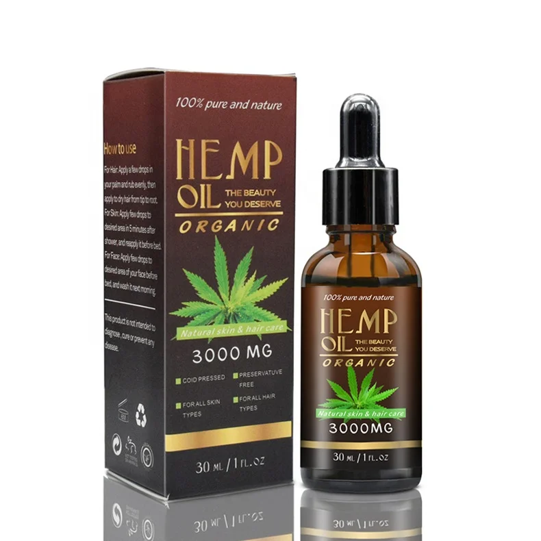 Private Label Hemp Oil Pure Organic Cold Press Extraction Healthier Hair Body and Face CBD Hemp Oil