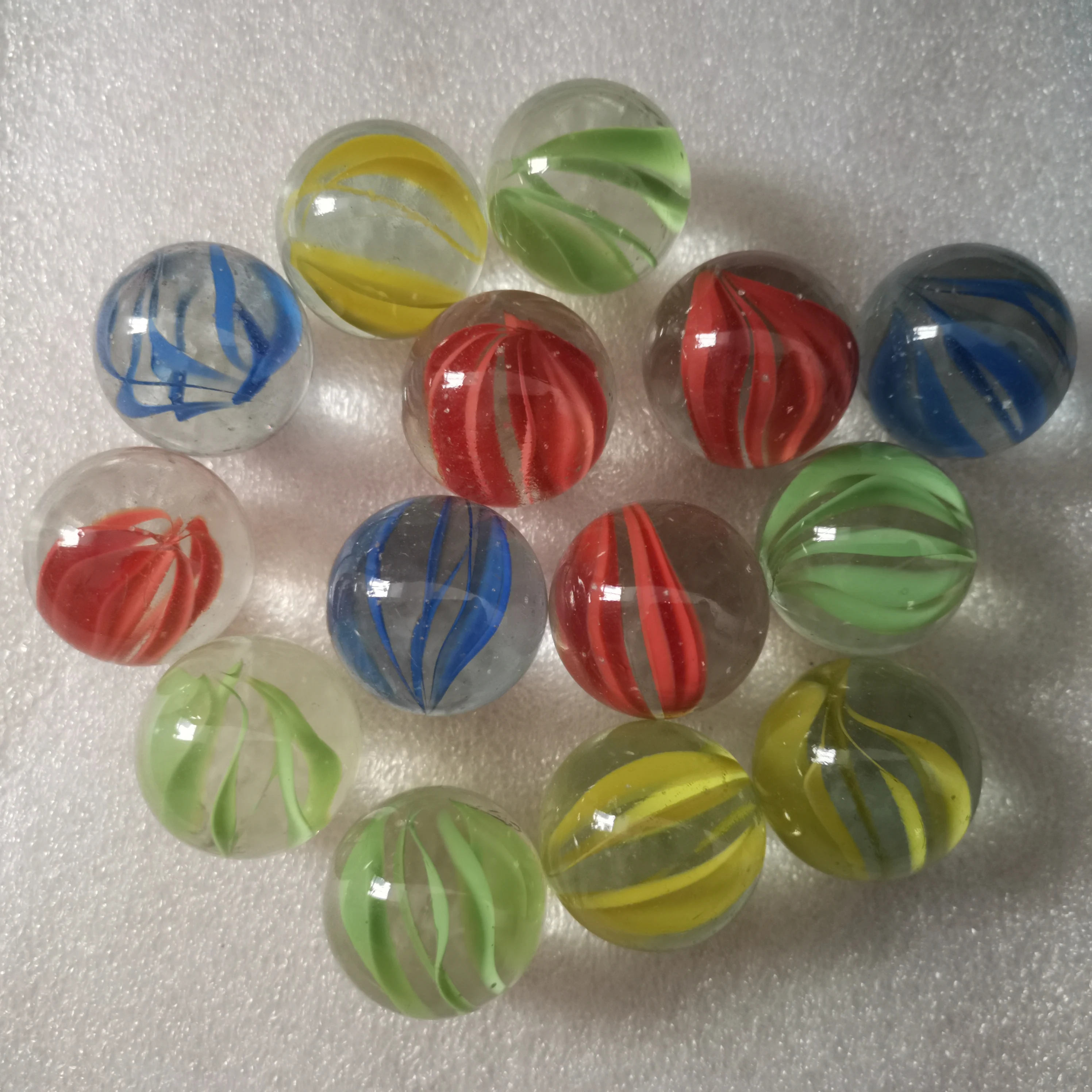 Mixed Size Round Colored Mixed Murano Toy Glass Marble Balls