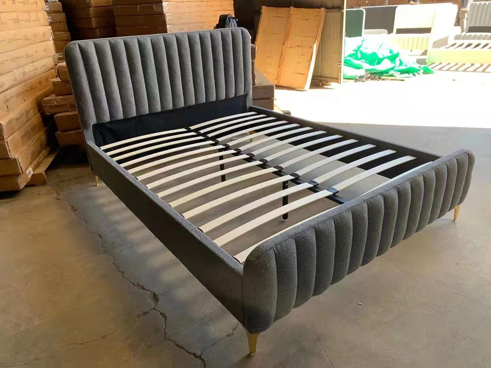 Upholstered Faux Leather Bed
