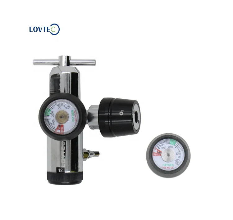 Airtech 2023 high quality Chinese Manufacture  brass Oxigen oxygen regulator Adjustable Gas Pressure with outlet for cylinder