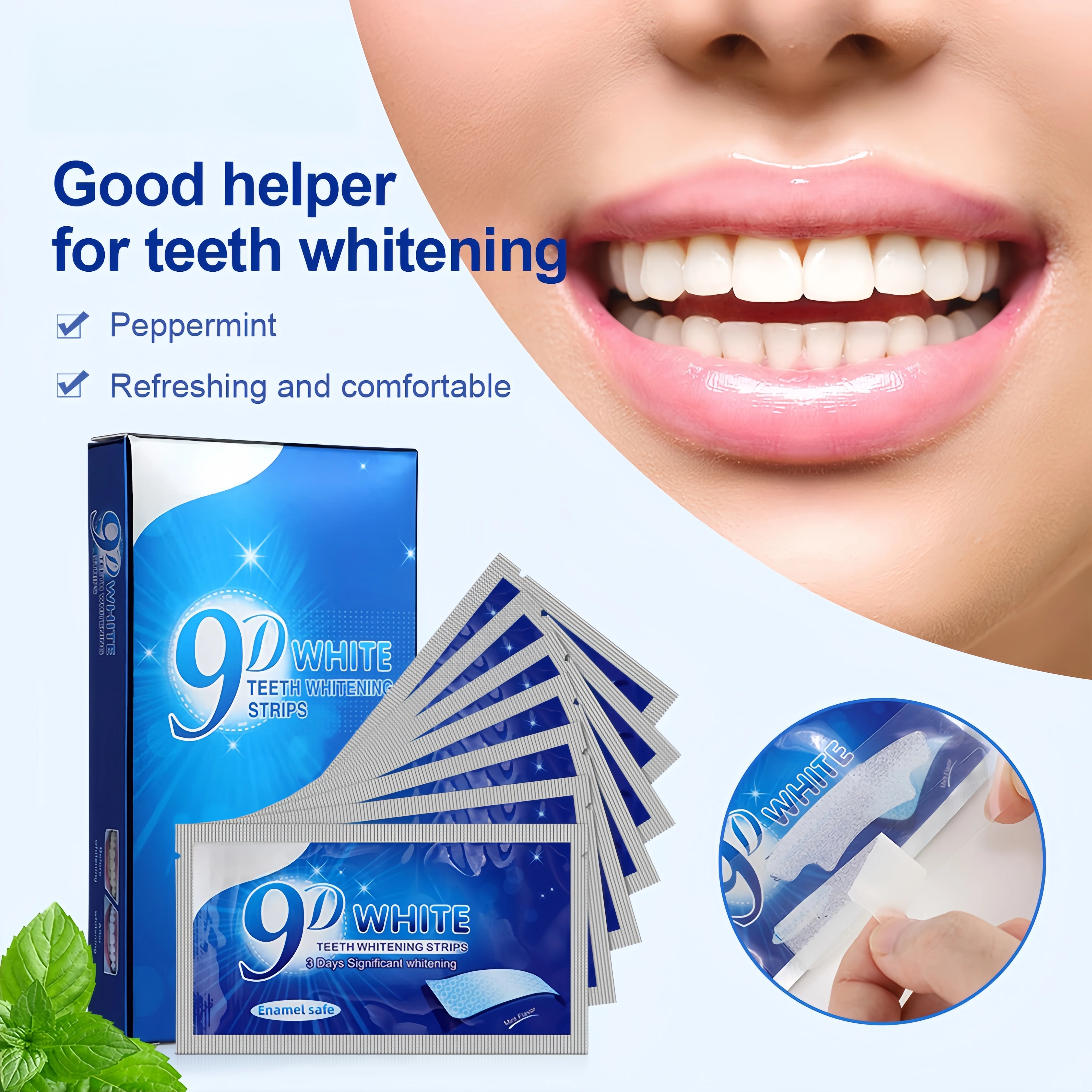 Factory Outlet Mint Flavour Teeth Whitening Strips Oral Hygiene Teeth Whitening Kit for Sensitive Teeth