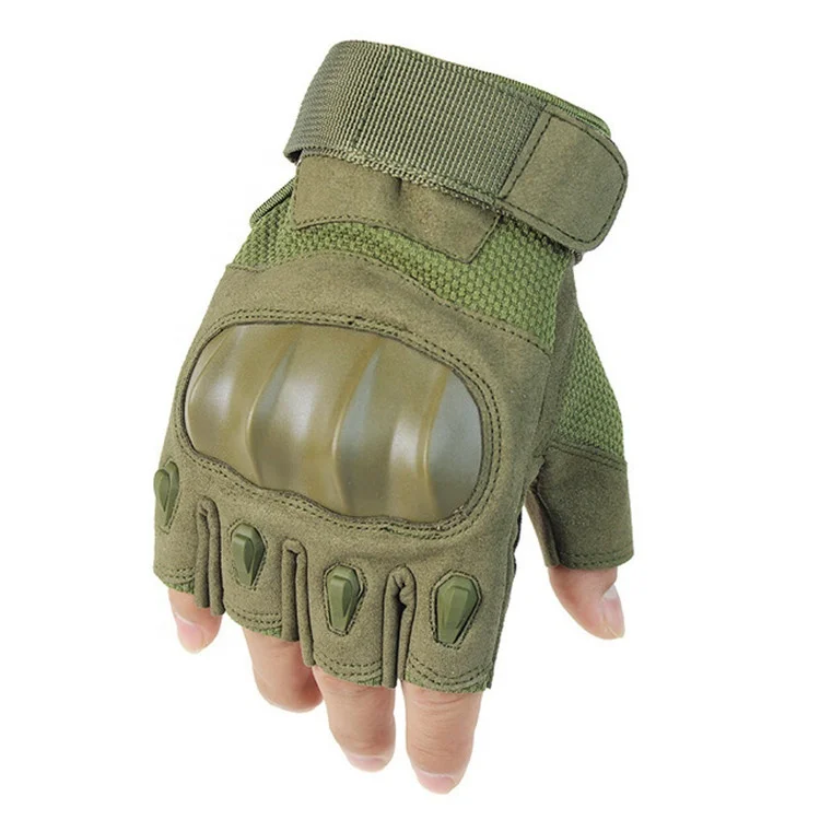 Sturdyarmor Customized anti impact hunting knuckle tactics fingerless strength training gloves