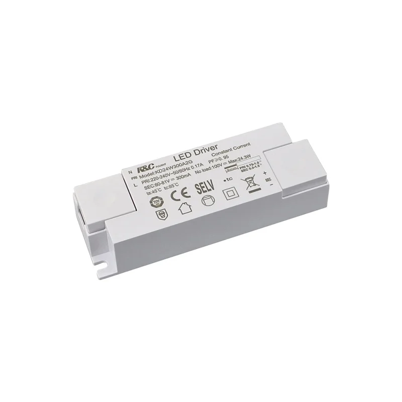 power supply 24W Constant current led driver 300ma dimmable